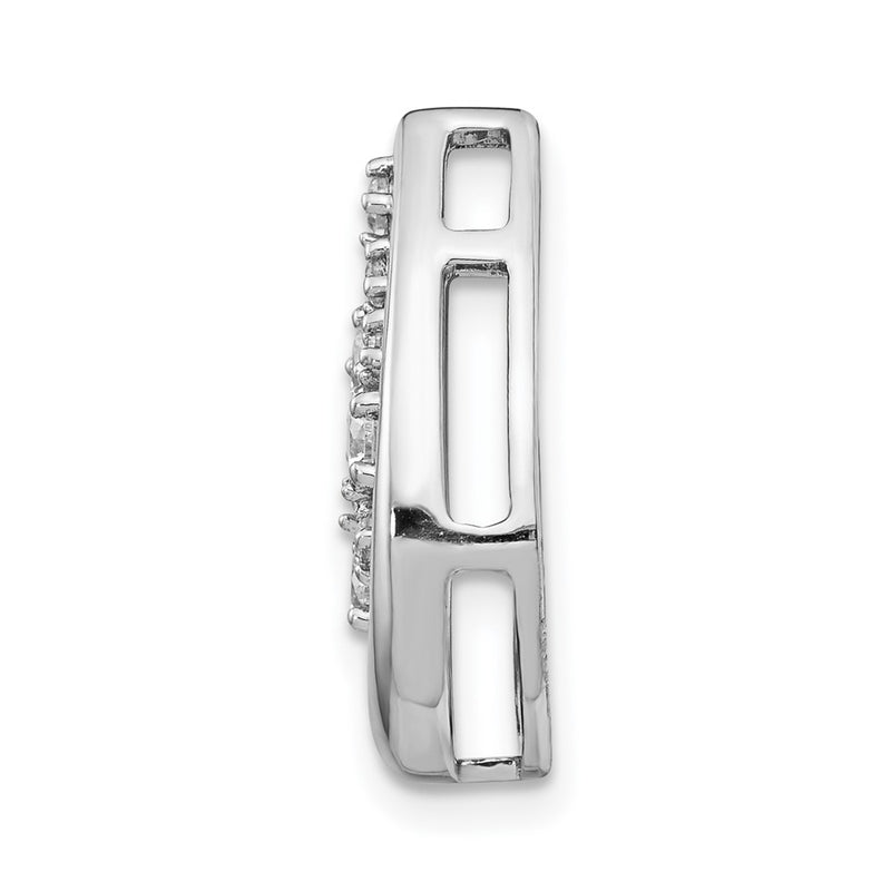14k White Gold 3/8ct. Real Diamond Fancy Teardrop Pendant