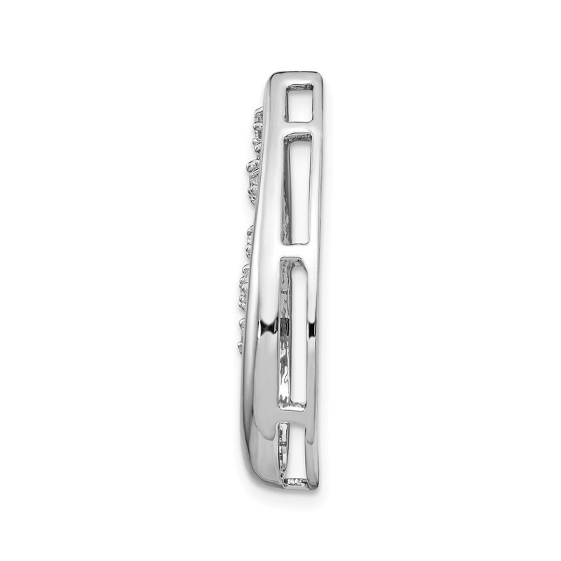 14k White Gold 1/2ct. Real Diamond Fancy Teardrop Pendant