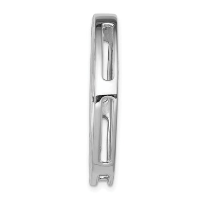 14k White Gold 5/8ct. Real Diamond Channel Set Large Circle Chain Slide