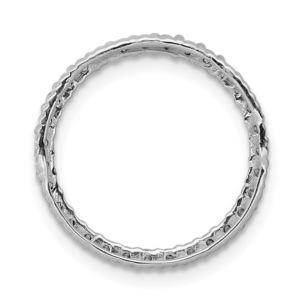 14k White Gold 3/8ct. Real Diamond Circle Chain Slide