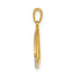 14k yellow gold 1 6ct real diamond double triangle pendant pm4737 016 ya