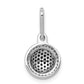 14k white gold white black real diamond circle cluster pendant pm4740 bk 020 wa