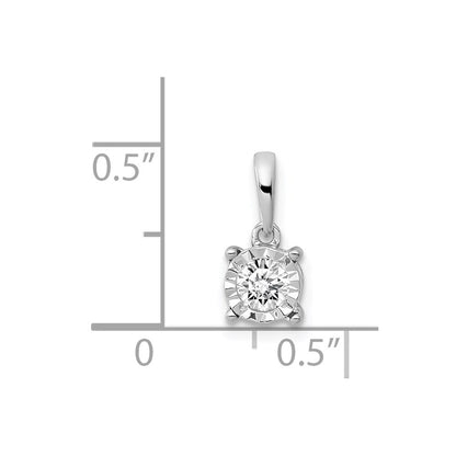 14k White Gold 1/5ct. Real Diamond Pendant