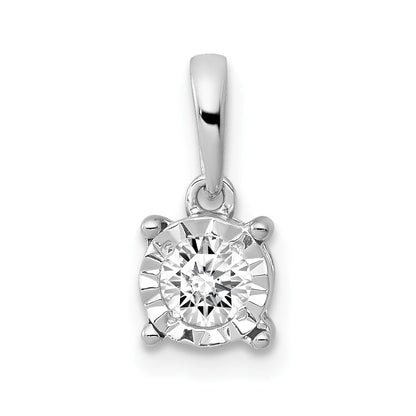14k White Gold 1/5ct. Real Diamond Pendant