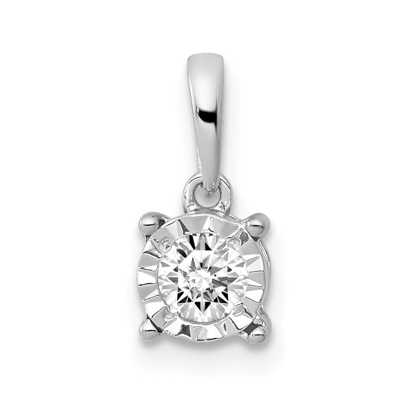 14k White Gold 1/5ct. Real Diamond Pendant