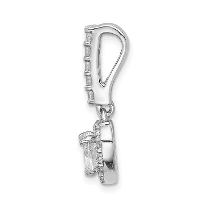 14k White Gold 1/4ct. Real Diamond Slide Pendant