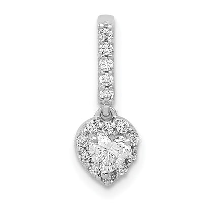 14k White Gold 1/4ct. Real Diamond Slide Pendant