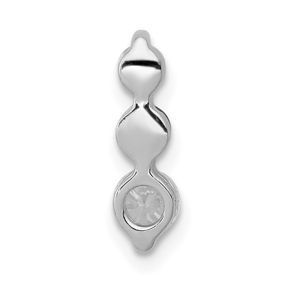 14k White Gold 1/2ct. Blue/White Real Diamond Pendant