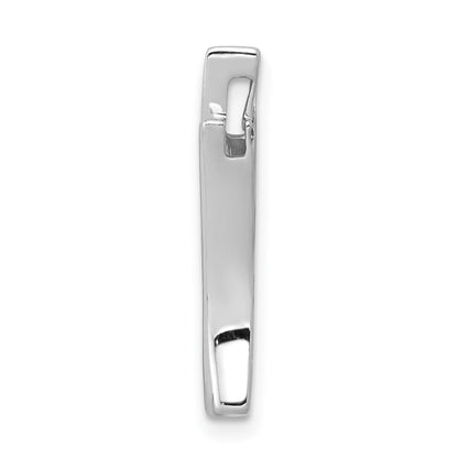 14k White Gold 1/15ct. Real Diamond Journey Chain Slide