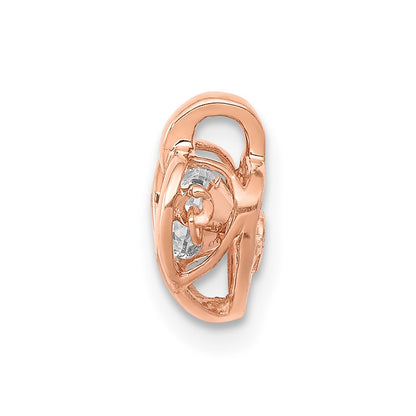14k Rose Gold 1/4ct. Vibrant Real Diamond Heart Pendant