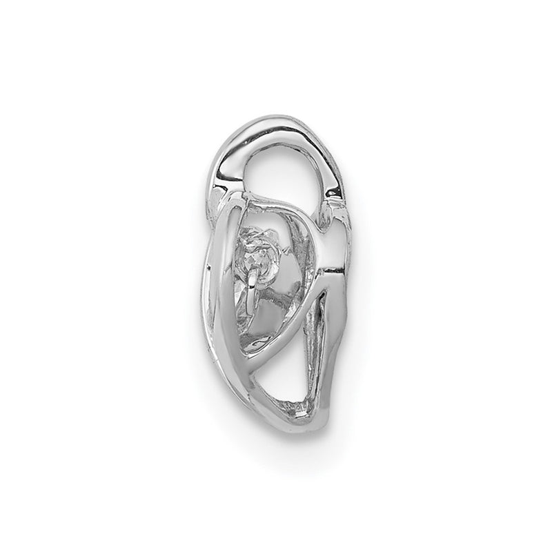 14k White Gold 1/4ct. Vibrant Real Diamond Heart Pendant