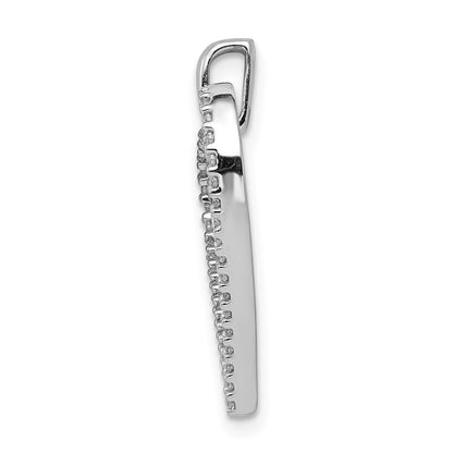 14k White Gold 1/6ct. Real Diamond Heart Pendant