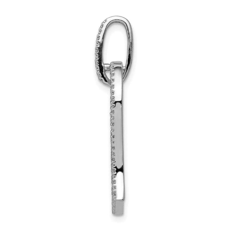 14k White Gold 1/6ct. Real Diamond Heart Pendant