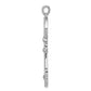 14k white gold real diamond circle key pendant pm4945 013 wa
