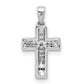 14k white gold real diamond cross pendant pm4964 004 wa