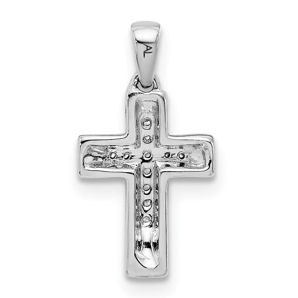 14k white gold real diamond cross pendant pm4964 004 wa