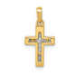 14k yellow gold 1 6ct real diamond latin cross pendant pm4983 015 ya