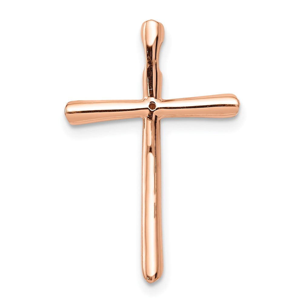 14k Rose Gold .01ct Real Diamond Chain Slide