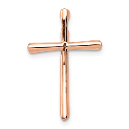 14k Rose Gold .01ct Real Diamond Chain Slide