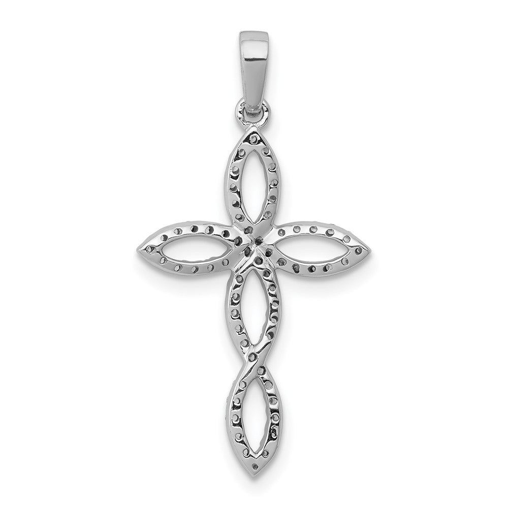 14k White Gold 1/4ct. Real Diamond Pendant