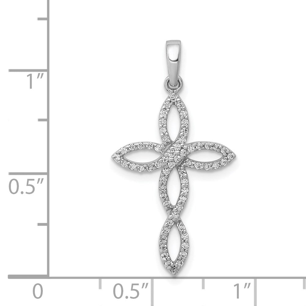 14k White Gold 1/4ct. Real Diamond Pendant