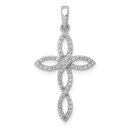 14k White Gold 1/4ct. Real Diamond Pendant
