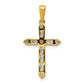 14k yellow gold 1 4ct real diamond cross pendant pm5061 025 ya