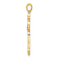 14k yellow gold 1 10ct real diamond cross pendant pm5077 010 ya
