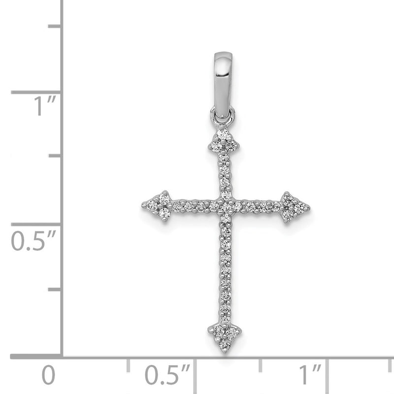 14k white gold 1 5ct real diamond cross pendant pm5078 020 wa