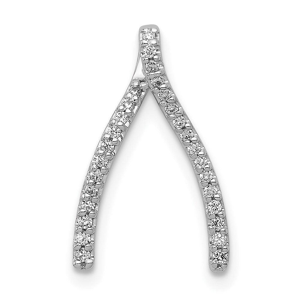 14k white gold real diamond wishbone chain slide pm5150 013 wa