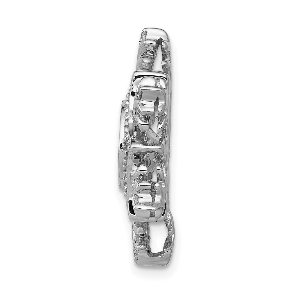 14k White Gold 3/8ct. Vibrant Moving Real Diamond Snowflake Pendant