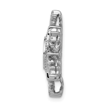 14k White Gold 3/8ct. Vibrant Moving Real Diamond Snowflake Pendant