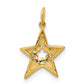 14K Yellow Gold Real Diamond Star Charm
