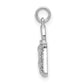 14k white gold real diamond handbag charm pm5196 003 wa