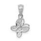 14k White Gold .01ct. Real Diamond Butterfly Pendant