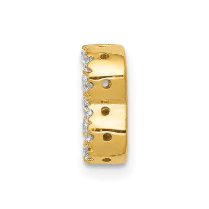 14K Yellow Gold Real Diamond Letter B Initial Charm