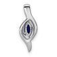 14k white gold real diamond and marquise 29 sapphire pendant pm5265 sa 004 wa