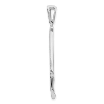 14k White Gold Fancy Real Diamond Pendant