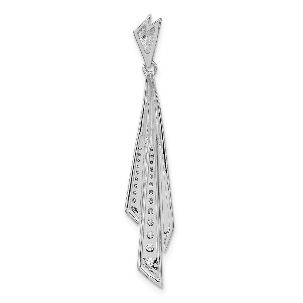 14k White Gold Fancy Real Diamond Pendant