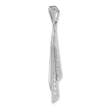 14k White Gold Fancy Real Diamond Pendant