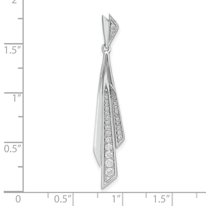 14k White Gold Fancy Real Diamond Pendant
