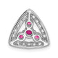 14k white goldlab grown real diamond si1 si2 g h i lab crtd pnk sapph triangle pend pm7932 cps 045 wlg