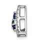 14k white goldlab grown real diamond si1 si2 g h i lab crtd sapphire triangle pend pm7932 csa 045 wlg