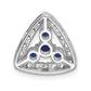 14k white goldlab grown real diamond si1 si2 g h i lab crtd sapphire triangle pend pm7932 csa 045 wlg