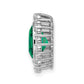 14k white goldlab grown real diamond si1 si2 g h i lab created emerald oval pendant pm7985 cem 046 wlg