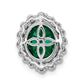 14k white goldlab grown real diamond si1 si2 g h i lab created emerald oval pendant pm7985 cem 046 wlg