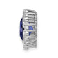 14k white goldlab grown real diamond si1 si2 g h i lab created sapphire oval pendant pm7985 csa 046 wlg