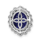 14k white goldlab grown real diamond si1 si2 g h i lab created sapphire oval pendant pm7985 csa 046 wlg