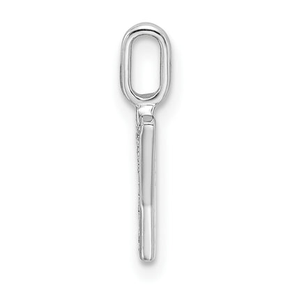 14K White Gold Real Diamond Letter Y Initial Pendant
