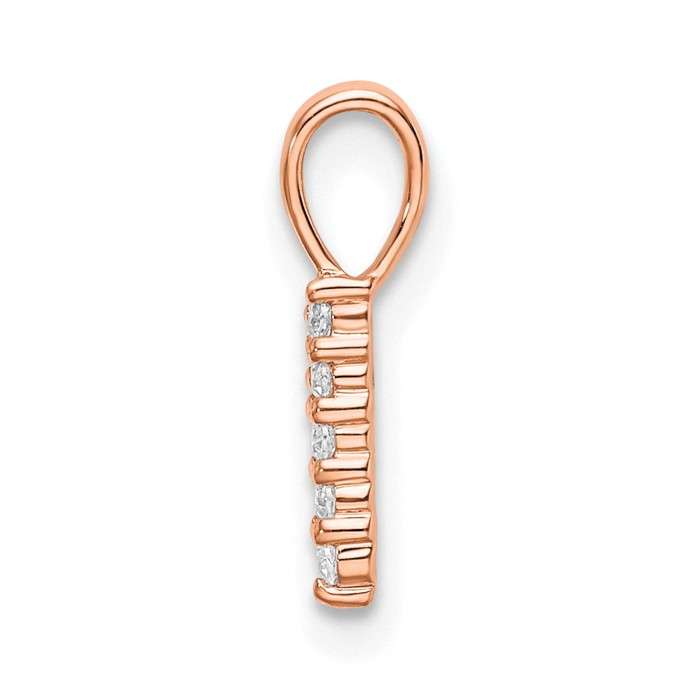 14k Rose Gold Real Diamond Number 1 Pendant